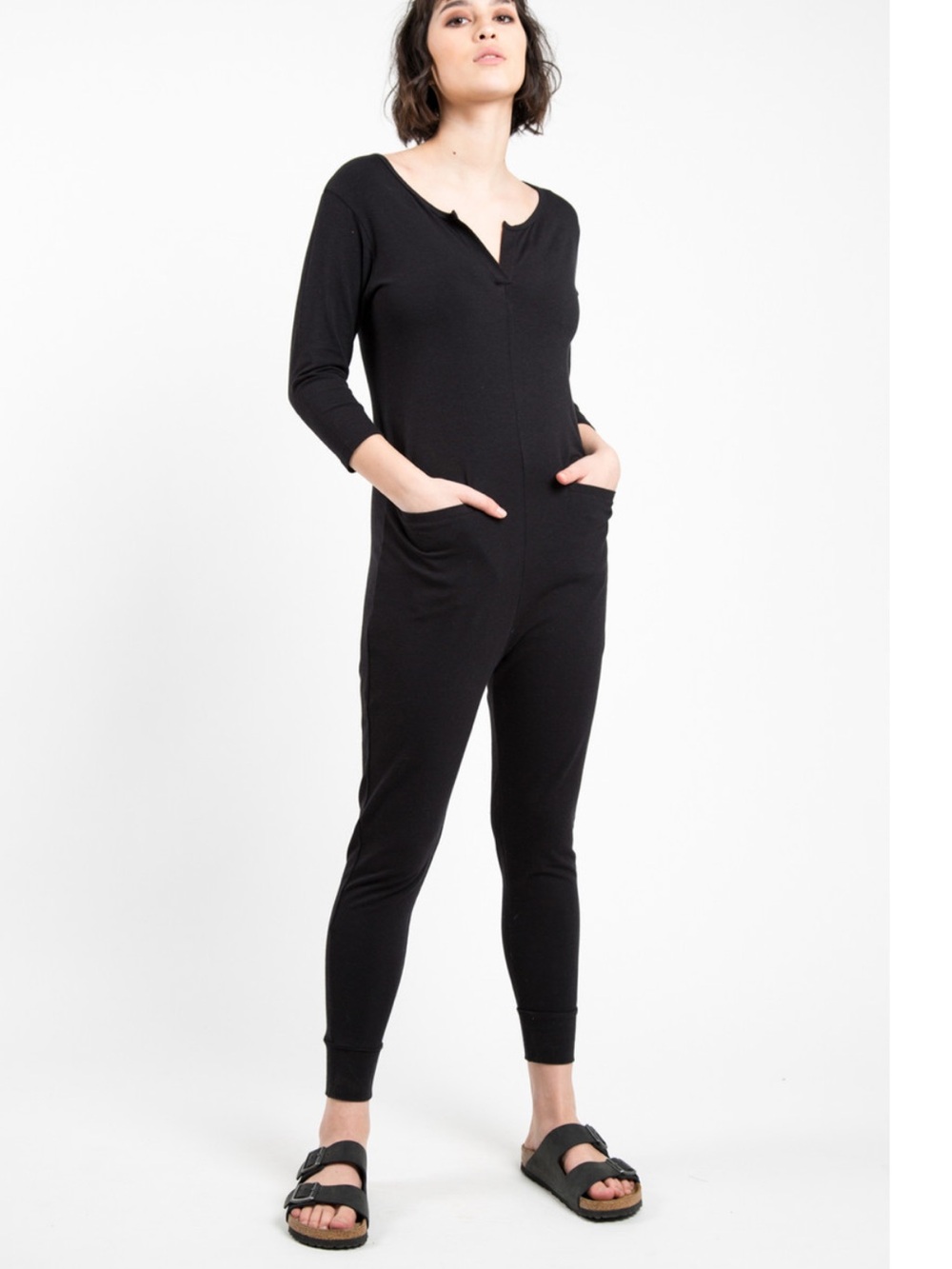 Smash + Tess Monday romper in midnight black